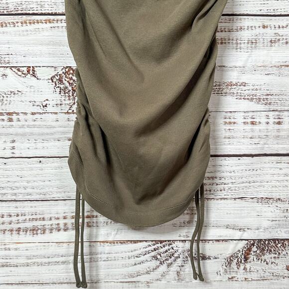 NEW with tags Good American Green Ruched Tank Mini Dress, NWT, Medium, MSRP $119 - Picture 6 of 14